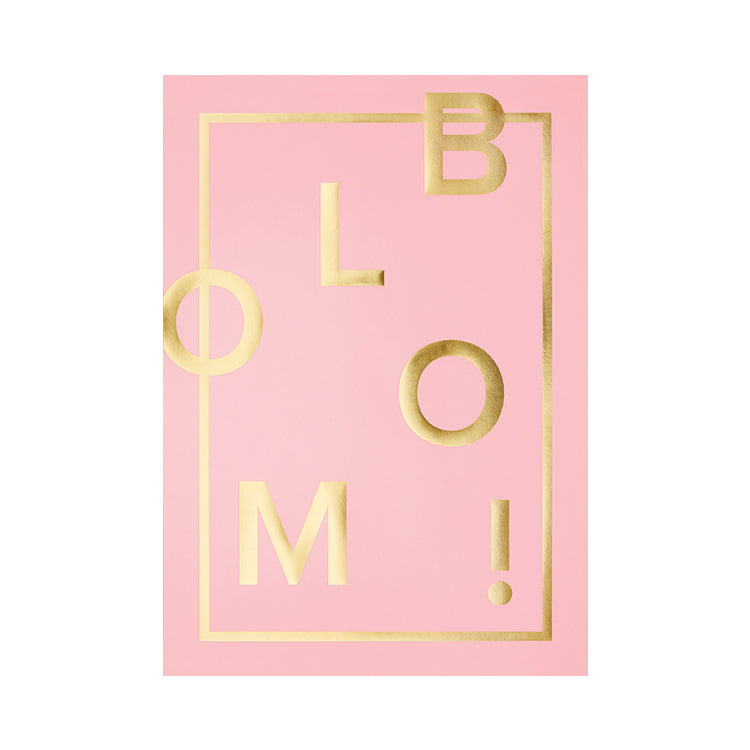 I Love My Type poster Bloom! roze A3