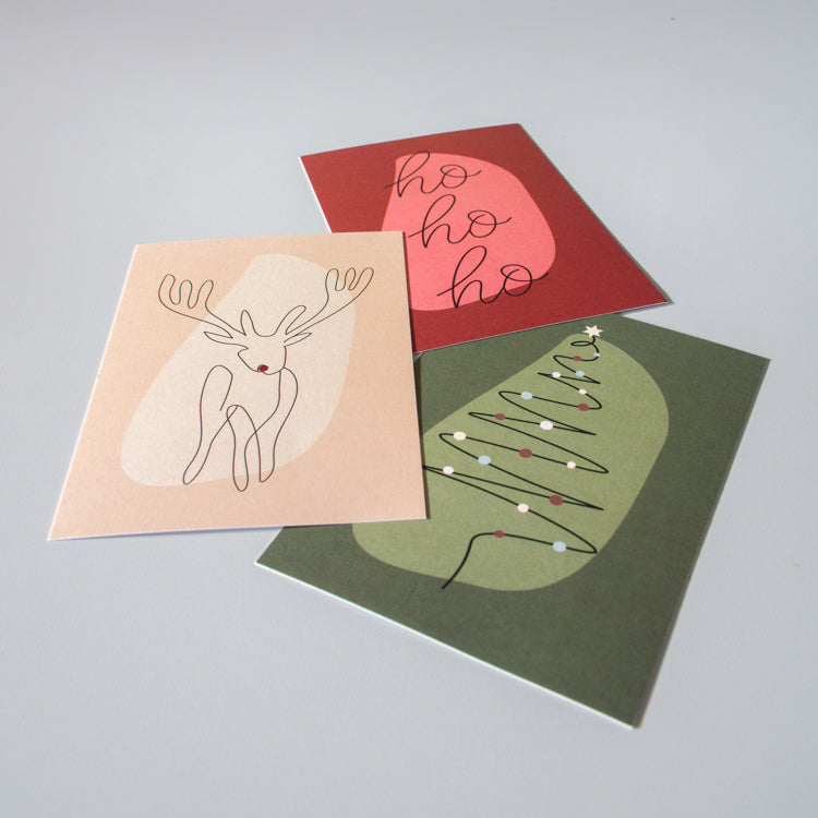 Kerstkaarten set van 3