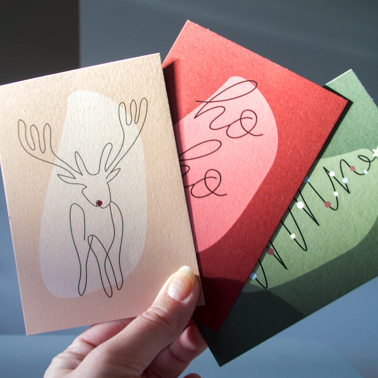 Kerstkaarten set van 3