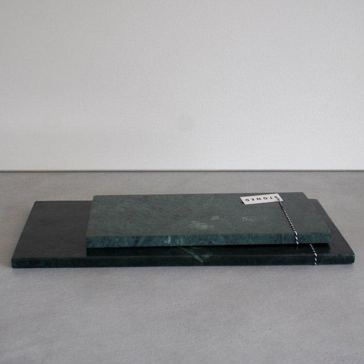Stoned snijplank groen marmer 20 x 40 cm