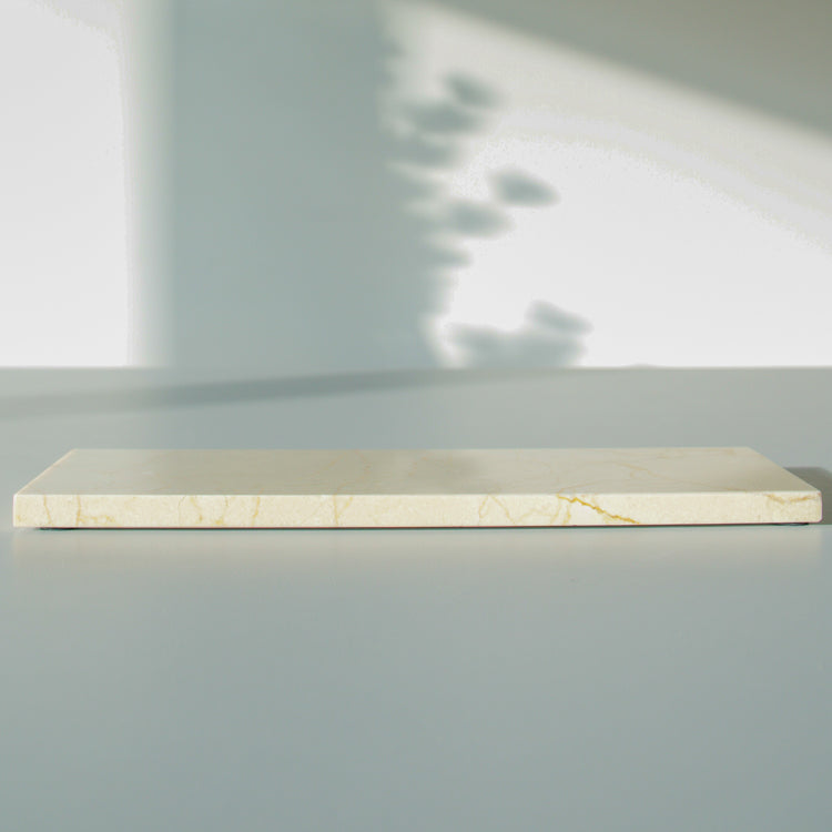 Mooisa snijplank beige marmer 10 x 25 cm