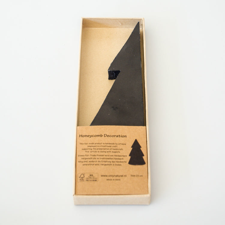 Only Natural Kerstboom honeycomb zwart