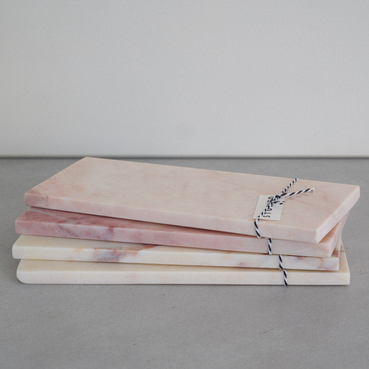 Stoned snijplank pink marmer 10.5 x 25 cm