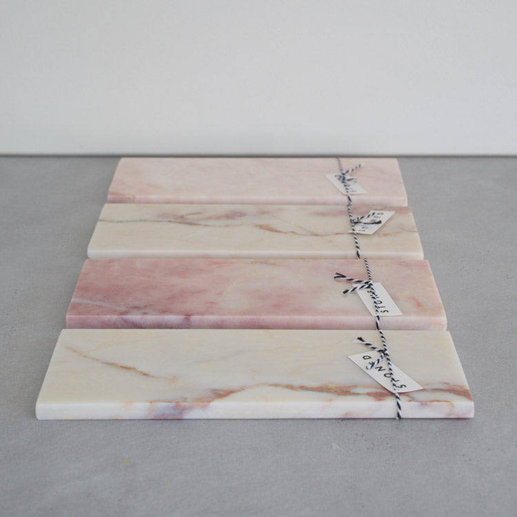 Stoned snijplank pink marmer 10.5 x 25 cm