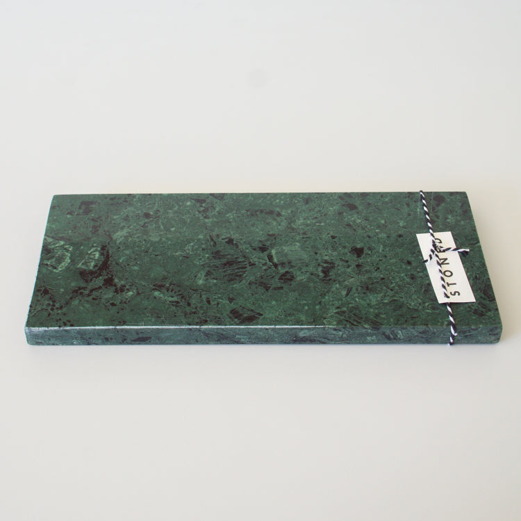 Stoned snijplank groen marmer 10.5 x 25 cm