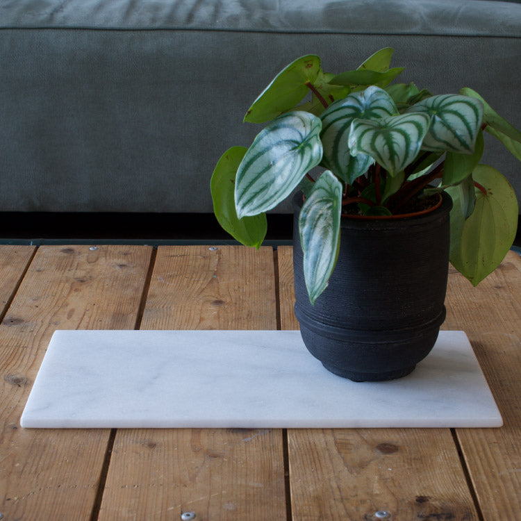 Stoned snijplank wit marmer 20 x 40 cm