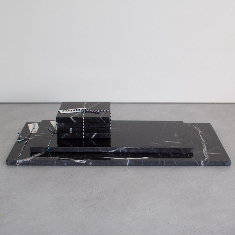 Stoned snijplank zwart marmer 20 x 40 cm