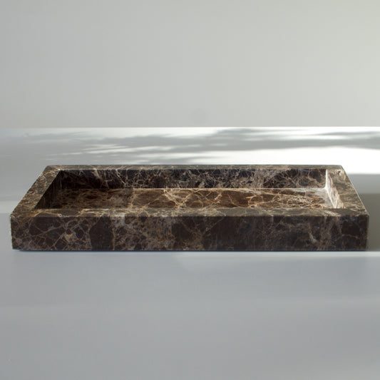 Mooisa dienblad marmer 15 x 30 cm