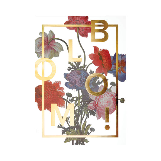 I Love My Type poster Bloom! bloemmotief A3