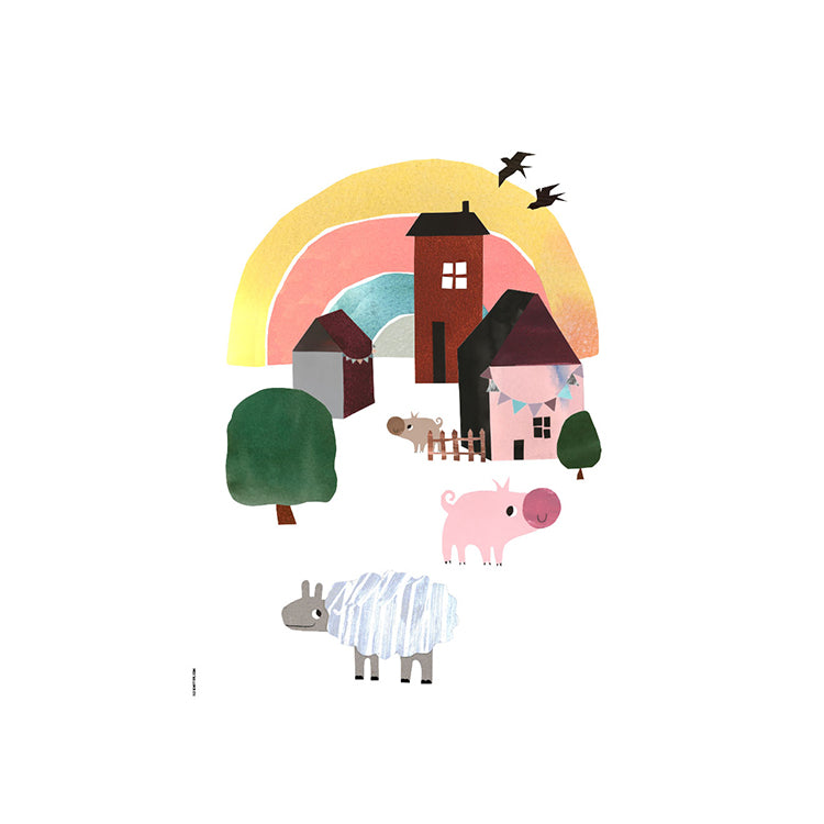 I Love My Type dieren poster Cosy Village Life A3