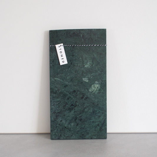 Stoned snijplank groen marmer 15 x 30 cm