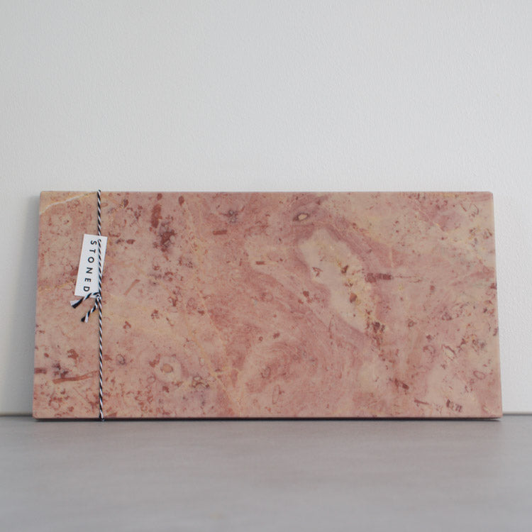 Stoned snijplank pink marmer 20 x 40 cm