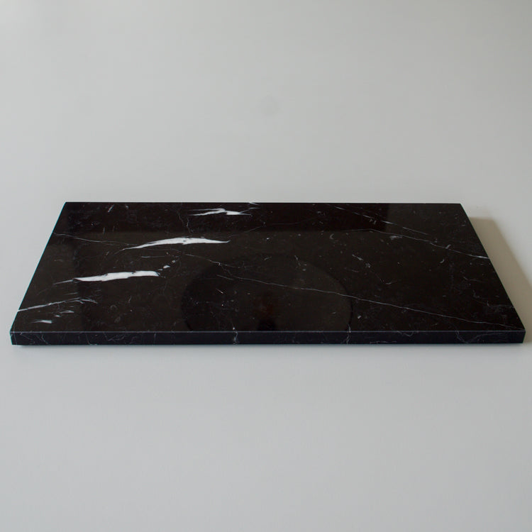 Mooisa snijplank zwart marmer 15 x 30 cm