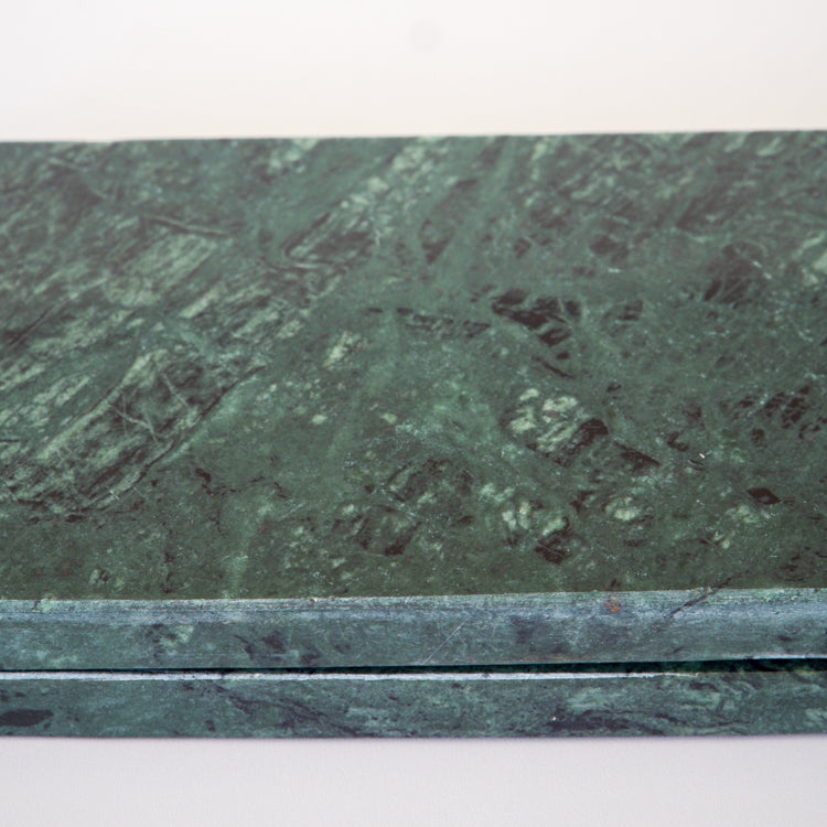 Stoned snijplank groen marmer 10.5 x 25 cm