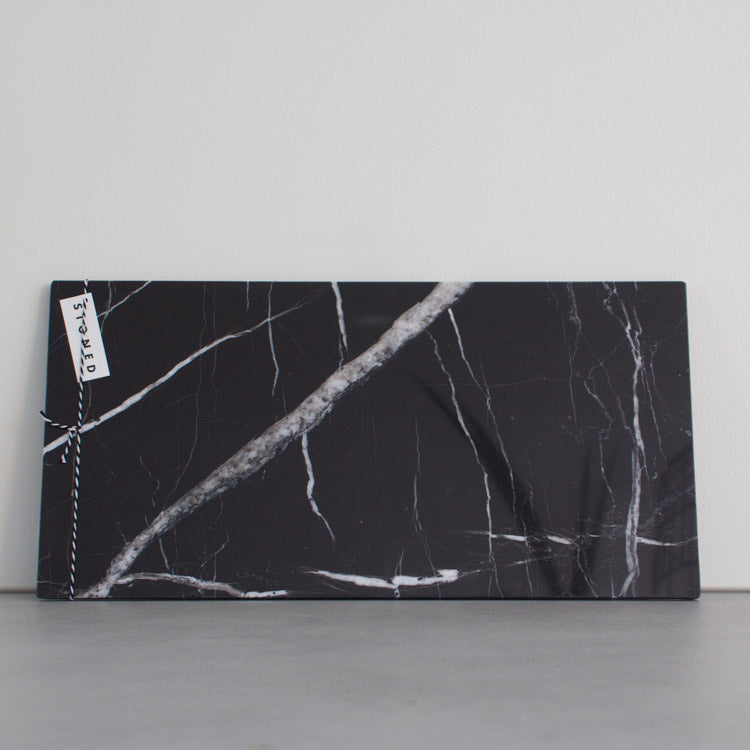 Stoned snijplank zwart marmer 20 x 40 cm